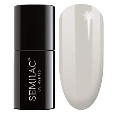 Semilac UV Nail Polish Grey 544 City Break Just Chillin 7 ml UV LED Colour Varnish for Colour Intensive Fingernails Long Lasting Nail Polish Ideal for Home and Professional Manicure