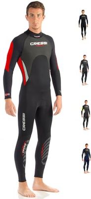 Cressi Morea Man Monopiece Wetsuit - 3 mm - All-In-One Wetsuit Premium Neoprene High Stretch for Man