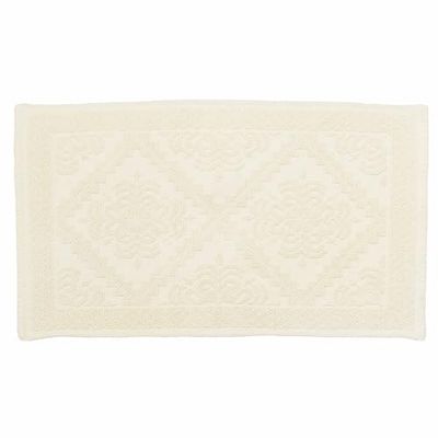 Tapis de Bain antidérapant Ivoire 40 x 60 cm en 100% Coton, Sibil