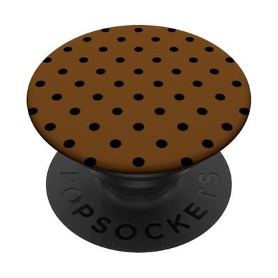 Patrón de lunares marrón y negro, lunares para mujeres y niñas PopSockets PopGrip Adhesivo
