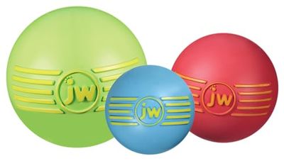 JW Isqueak Ball Medium, Strillo Palla di Gomma Spessa per Cani, M