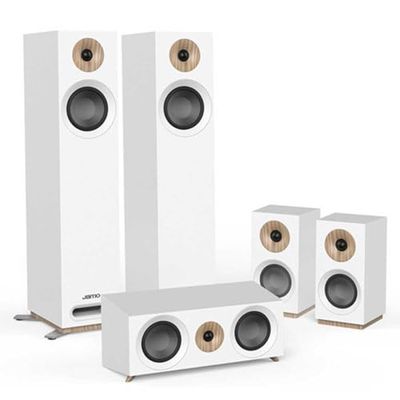 Jamo S 805 HCS Conjunto de altifalantes branco de 5,0 canais - conjunto de altifalantes (5,0 canais, cinema em casa, branco, corrente)