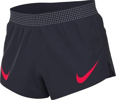 Nike Shorts da Running con Slip Foderati 10 Cm Dri-Fit ADV Aeroswift – Uomo, Obsidian/Bright Crimson, FN3352-451, M