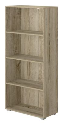 Boekenkast met vier planken eiken
