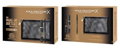 Max Factor Cofanetto Regalo The Make-Up Artist Collection, Pochette in Rete Nera con Mascara 2000 Calorie Volumizzante Black e Matita Occhi Nera Kajal Kohl 20 Black