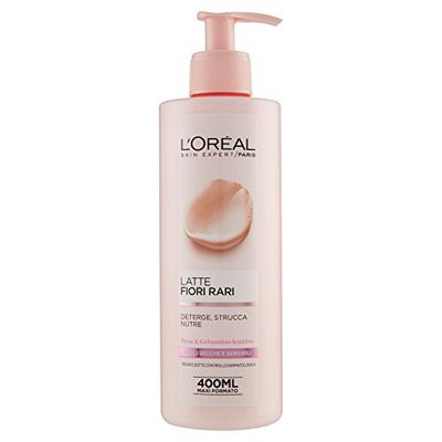 L'Oréal Paris Rzadkie kwiaty oczyszczające mleko do demakijażu do skóry suchej i wrażliwej - 400 ml - [6 szt.)