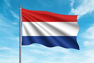 OEDIM Vlag van Nederland, 150 x 85 cm, versterkt en met naden, vlag met 2 metalen ogen en waterdicht