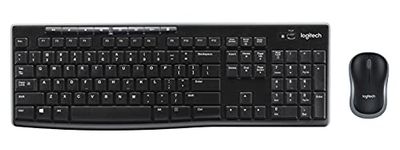 Logitech MK270 Draadloos Toetsenbord en Muiscombinatie voor Windows, Italiaans QWERTY indeling - Zwart