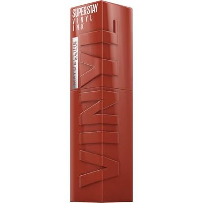 Maybelline New York Lip Colour, Smudge-free, Long Lasting up to 16h, Liquid Lipstick, Shine Finish, SuperStay Vinyl Ink, 130 Extra