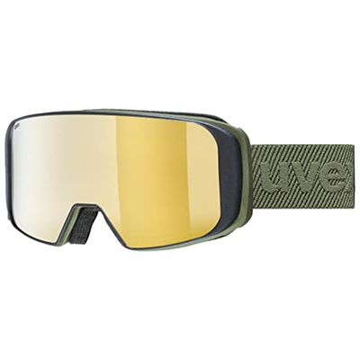 uvex saga TO - skibril voor dames en heren - met verwisselbare brilglazen - tochtvrije ventilatie van het frame - croco matt/gold-LGL clear - one size