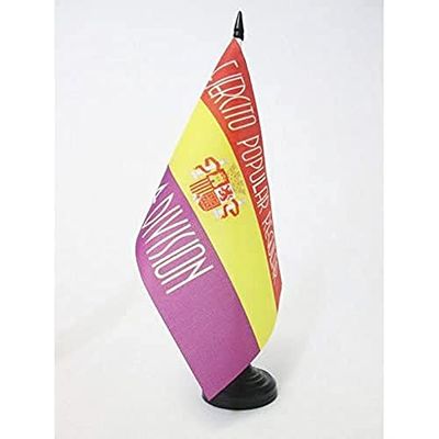 BANDIERA DA TAVOLO 44 DIVISIONE REPUBBLICA SPAGNOLA ESERCITO POPOLARE 21x14cm - PICCOLA BANDIERINA SPAGNA REPUBBLICANA 14 x 21 cm - AZ FLAG