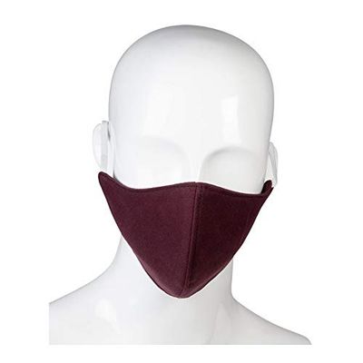 PFIFF 102914 Masque facial double couche en tissu Bordeaux Taille L