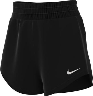 NIKE DX6010-010 W NK One DF MR 3IN BR Short Pantaloncini Donna Black/Reflective Silv Taglia S