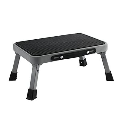 TreeLen Step Stool, Metal, Black, 7 Inch