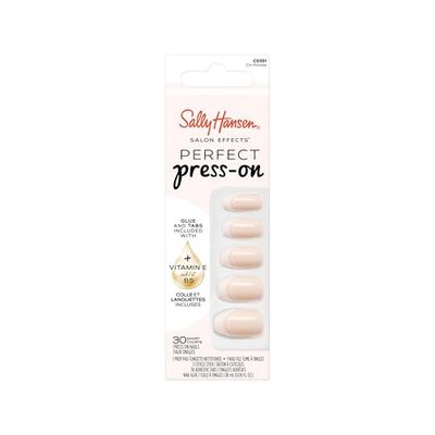 Sally Hansen - Uñas postizas para salón con efectos perfectos prensas, 351 ON, no dañan tus uñas naturales, manicura rápida y fácil, resultado profesional, cápsulas reutilizables.