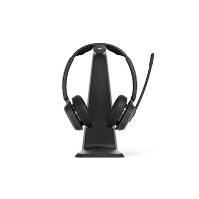 EPOS Impact 1061 ANC - Casque Avancé pour Bureaux Ouverts avec ANC Adaptatif Hybride, Microphone AI™ et Triple Connectivité