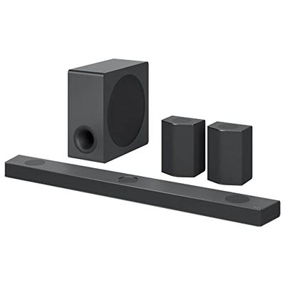 LG S95QR Intelligente soundbar, 810 W, 9,1,5 kanalen, 5 verticale atmos-luidsprekers, inclusief achterluidspreker, surround sound Dolby Atmos, dst:X en IMAX, zwart