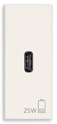 Vimar 30292.C25B 25W USB-voeding voor elektronische apparaten, USB-C-uitgang, Power Delivery-technologie