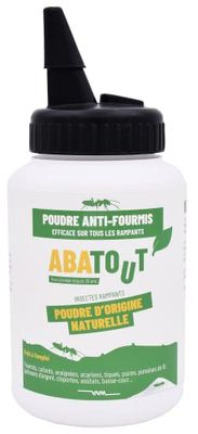 ABATOUT Anti-Fourmis - Poudre Naturelle - Polyvalence - Intérieur et Extérieur - 200 g.