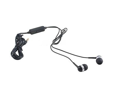 SYSTEM-S Stereo in-ear hoofdtelefoon 3,5 mm jack AUX volumeregelaar in zwart