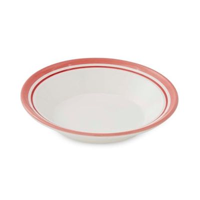 Potter's Stripe Set of 4 Soup Plates, Red