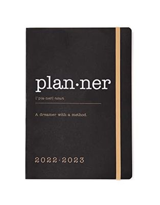 Letts of London Eco Writers Words A5 Academic 22.23 Week to View Diary - Black Kraft