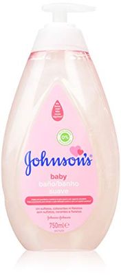 Johnson's Baby miękka kąpiel (1 x 750 ml), żel do kąpieli dla niemowląt, delikatnie oczyszczający, żel pod prysznic dla dzieci z formułą "Nie płacz już", mydło dla noworodków