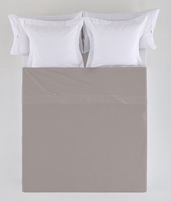 Sábana SABANA ENCIMERA color plomo - Cama de 105 50% algodón / 50% poliester - 144 hilos