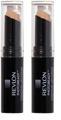Revlon Correttore Stick PhotoReady, Trucco Viso per Tutti i Tipi di Pelle, Copertura Media-Alta a Lunga Durata con Finitura Cremosa, Formula Leggera, 003 Light Medium, 3.2 g (Confezione da 2)
