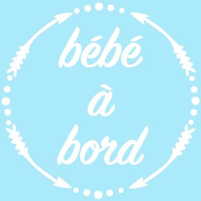 Ambiance Sticker Autocollant de Voiture Bébé à Bord Blanc - H15 x L15 cm