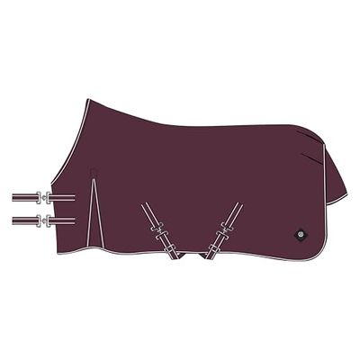 Imperial Riding IRHBasic 135 - Manta para Exteriores (Forro Polar, 0 g, sin Cuello, Ligera, Material Resistente a la Intemperie, con Pliegue, Correas Cruzadas, Cordones de Cola y piernas, Color
