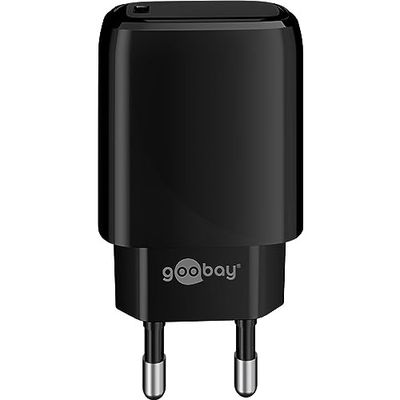 Goobay 53864 USB-C PD (Power Delivery) snellader 20 W, oplader/voeding/oplader voor USB type C-apparaten