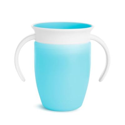 Munchkin Miracle 360 Cup, Baby and Sippy Cup, Ideal Sippy, Water and Weaning Cup 6+ to 12 Months, 7 oz/207 ml, Blue