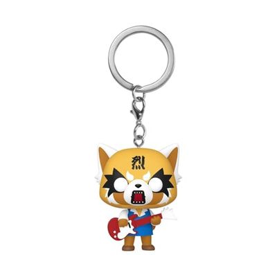Funko Pop! Keychain: Aggretsuko - with Guitar - Mini-Figurine en Vinyle à Collectionner Porte-clés Fantaisie - Cadeau de Noël - Idée de Cadeau - Produits Officiels - Anime Fans - Mini-Figurine