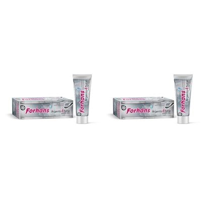 Forhans Dentifricio Argento4TotalProtection in Gel Con Argento Colloidale, Azione Totale, Antibatterico per Igiene Orale, Con Sodio Fosfato e Carbonato, 75 ml