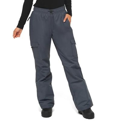 Arctix Lumi Pull Over Fleece Lined Cargo Snow Pants, Pantaloni da Neve Donna, Acciaio, X-Small (0-2) Short