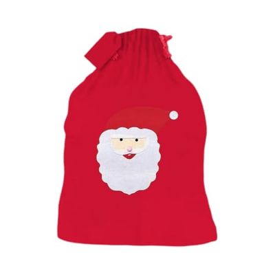 1ABOVE Deluxe Felt Christmas/Xmas Santa Sack with Santa on the sack. Ideal Pre (60X90CM)