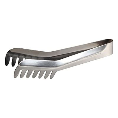 Fackelmann Serveertang, keukentang van roestvrij staal, robuuste spaghettitang (kleur: zilver), hoeveelheid: 1 stuk, 19 cm