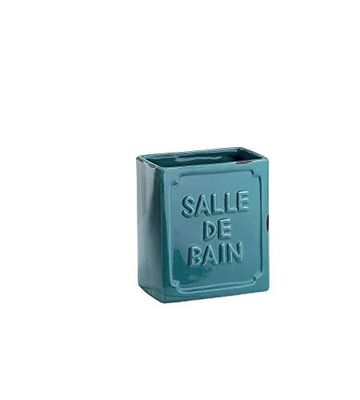 Gedy Vivienne Porta Brushes, Ceramic, Blue, One Size