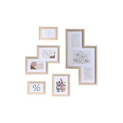 MARCO FOTO SET 5 MDF CRISTAL 40X1,5X50 NATURAL