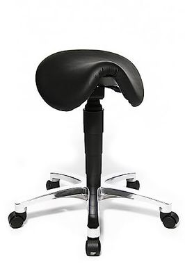 Topstar 70649A80Q Tabouret Bonanza avec assise selle en cuir Noir