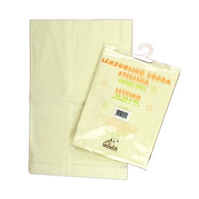 bubabù lenzuolino étoile pour dessus lit jaune