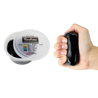 Cando Theraputty Antimicrobien - Pâte à Malaxer - 56 g - Noir (Très Élevé), 2 oz