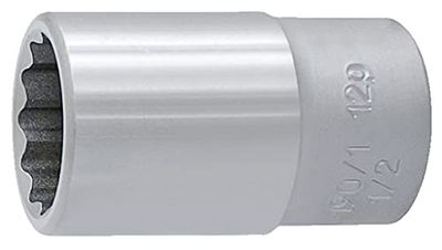 Unior 609378 - Llave de Vaso 1/2" 12 Caras 1" Serie 190/1