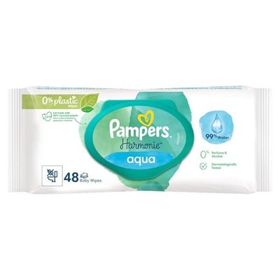 Pampers Harmonie Aqua Lingettes pour bébé sans plastique