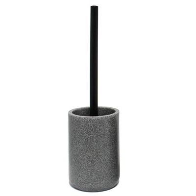 Douceur d'Intérieur, Brosse WC (Diamètre 10 x 40 cm) Granite, Polyrésine Unie