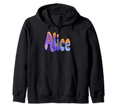 Alice Ragazze e donne Personalizzato Nome personalizzato Alice Felpa con Cappuccio