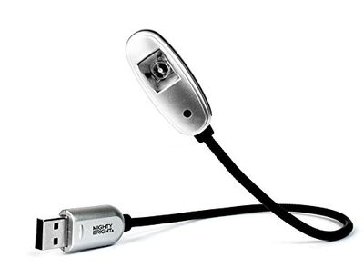 Mighty ljus USB-lampa – 1 LED – musikstativ lampa – silver 1-LED SILVER