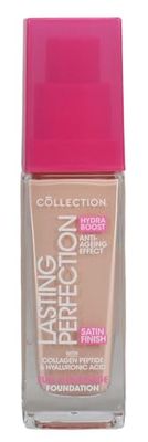 Collection Cosmetics Lasting Perfection Satin Foundation, Full Coverage, Hydra Boost, 1N Rose Porcelain Neutral 27ml