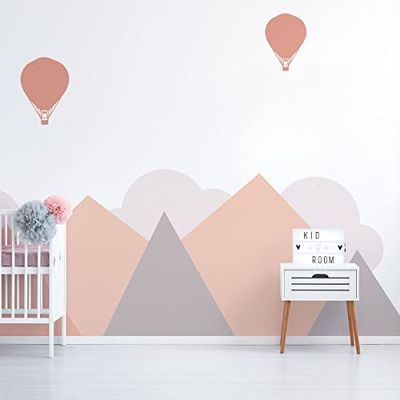 Muurstickers Kinderen Decoratie Babykamer Muurstickers Kinderen Muurstickers Scandinavische bergen Stockholm H120 x L 160 cm